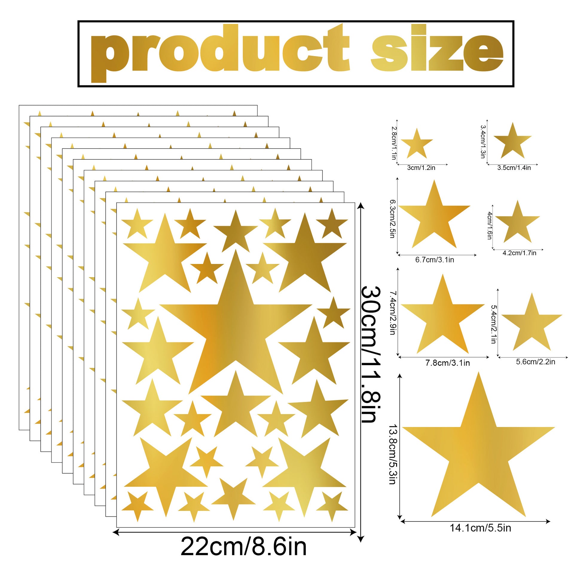 Gold Foil Star Wall Decal