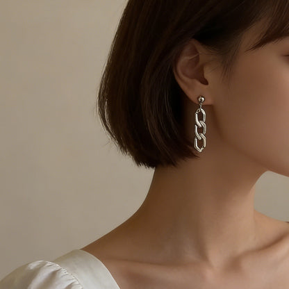 Gold Geometric Earrings with Pearl Accents