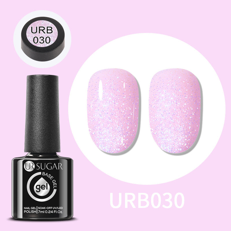 Gold Glitter Rubber Base Gel Nail Polish