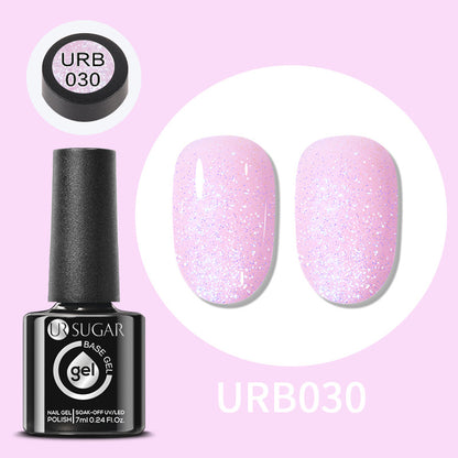 Gold Glitter Rubber Base Gel Nail Polish