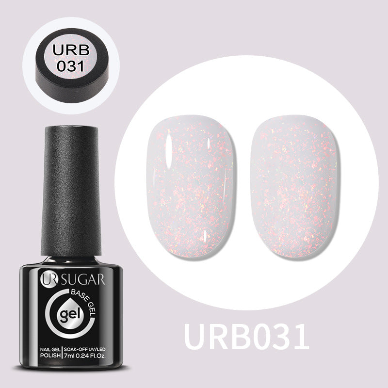 Gold Glitter Rubber Base Gel Nail Polish