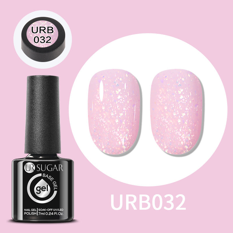 Gold Glitter Rubber Base Gel Nail Polish