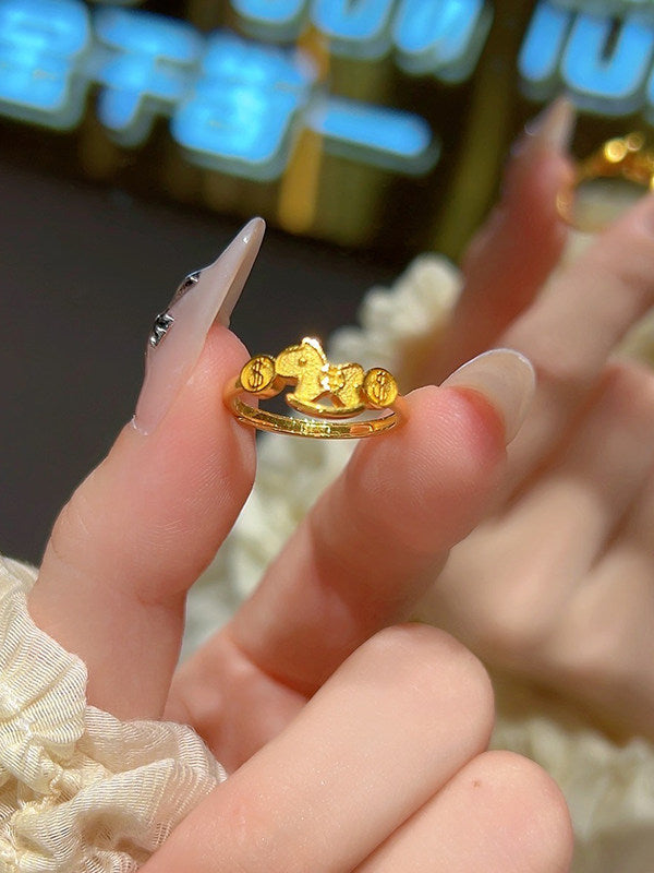 Gold Horse Ring