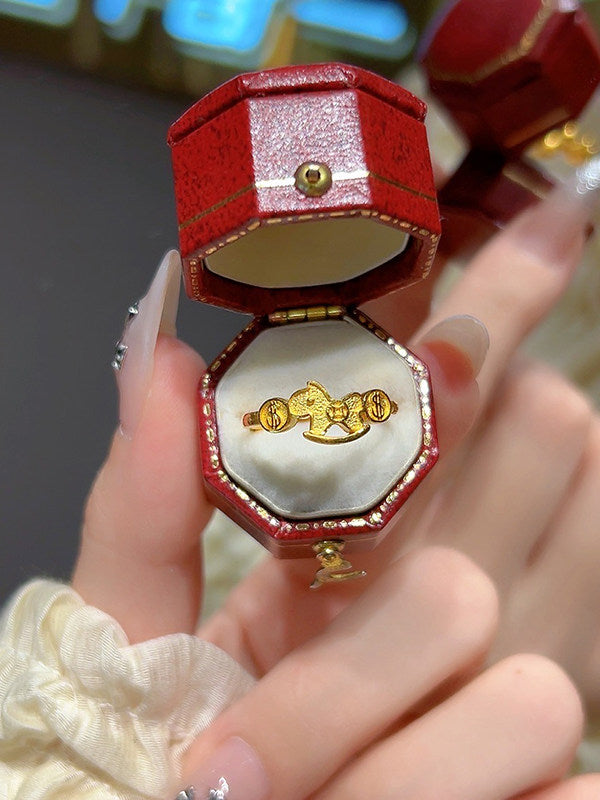 Gold Horse Ring
