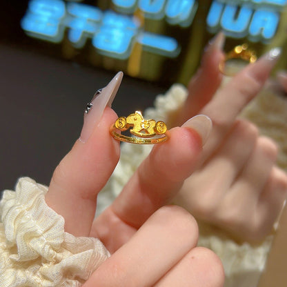 Gold Horse Ring