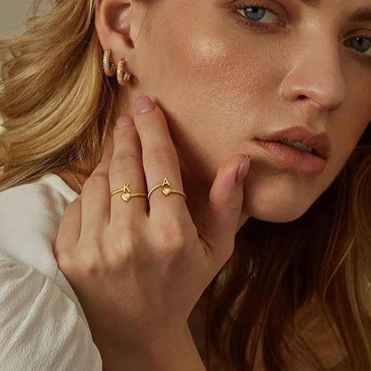 Gold initial ring