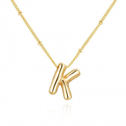Gold Letter Stainless Steel Necklace