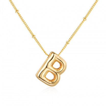 Gold Letter Stainless Steel Necklace