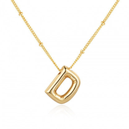 Gold Letter Stainless Steel Necklace