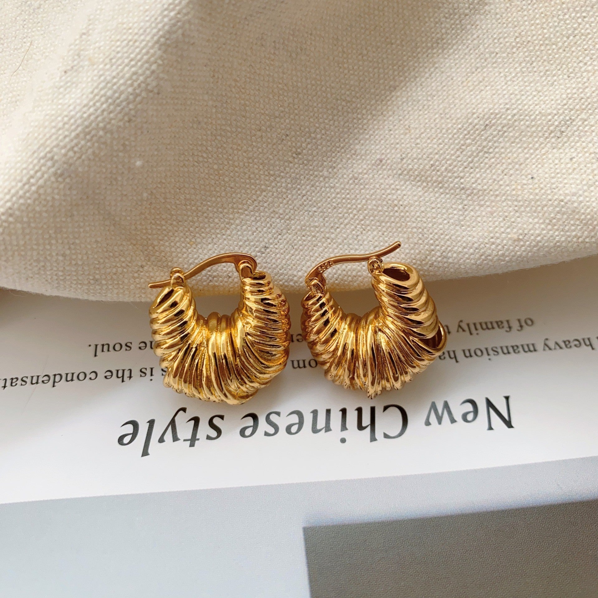 Gold Plated Brass Earrings