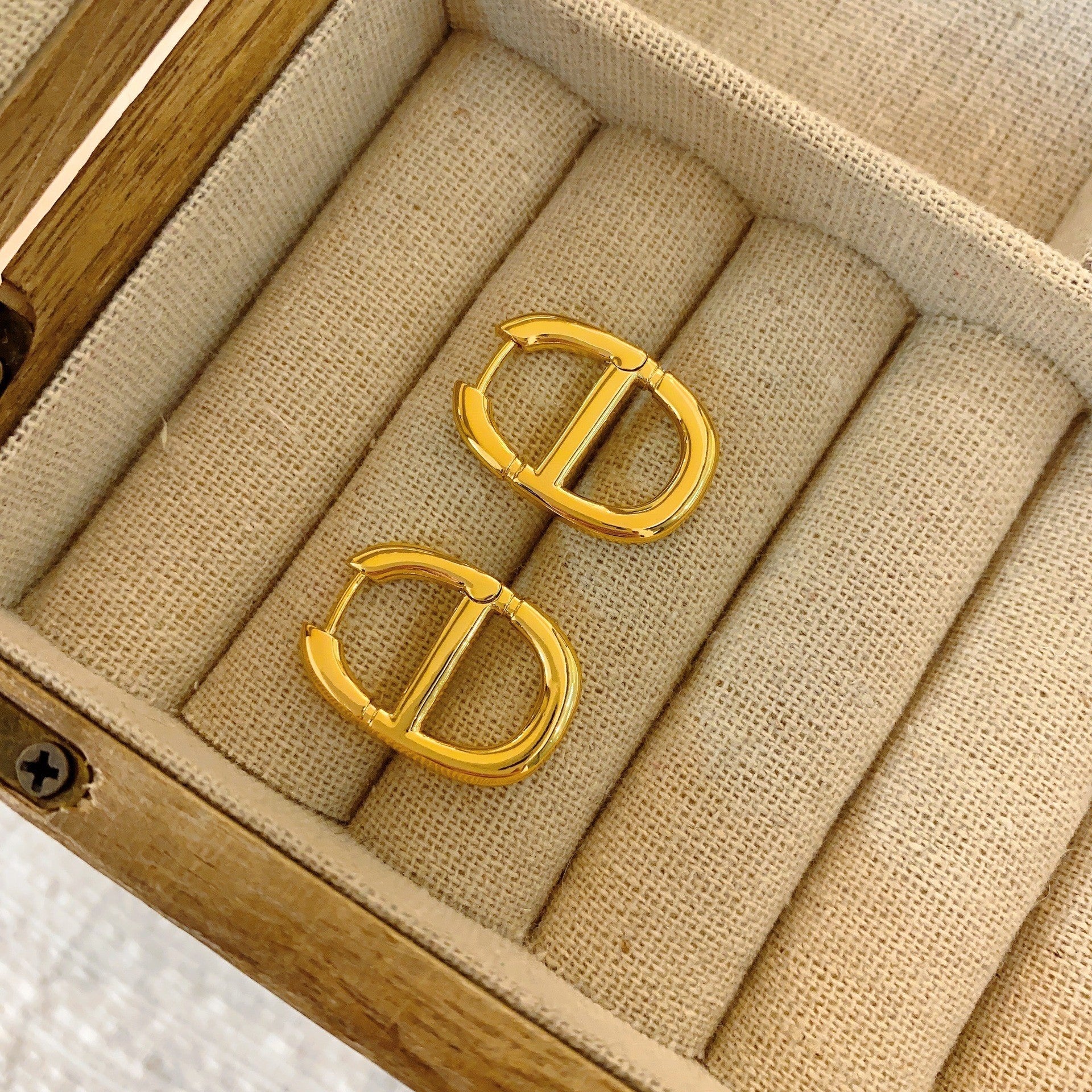 Gold Plated Brass Earrings