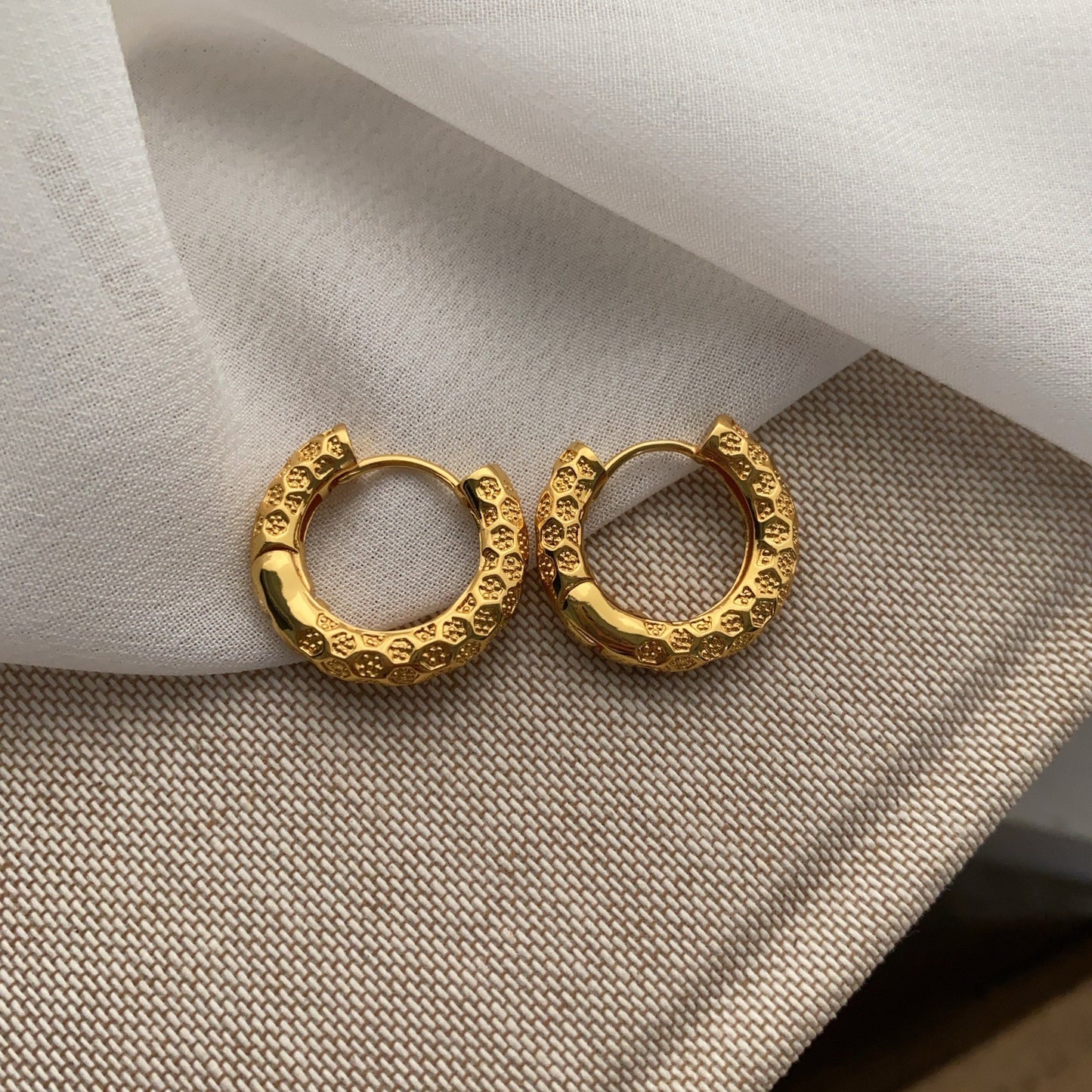 Gold Plated Brass Earrings