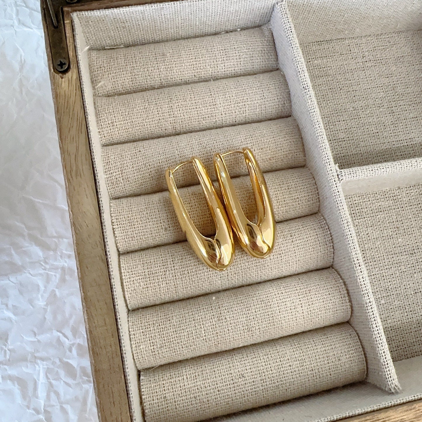 Gold Plated Brass Earrings
