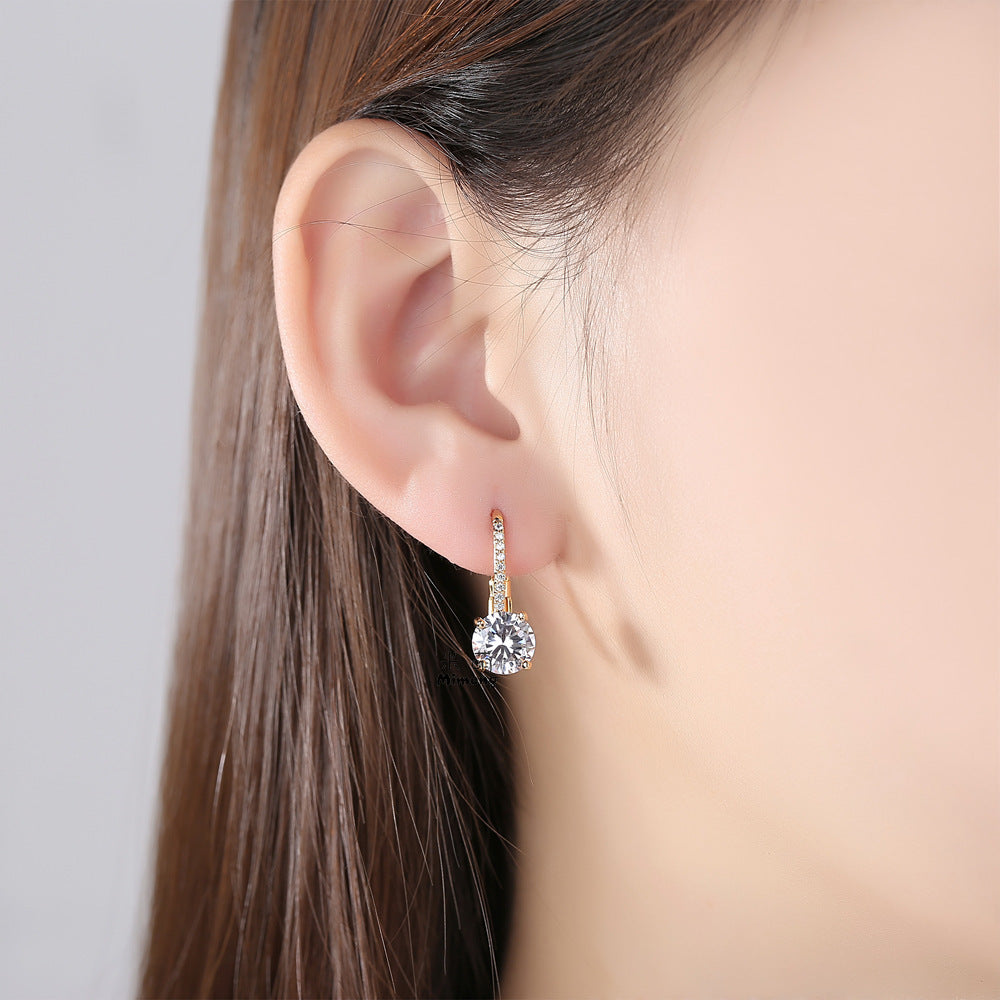 Gold Plated Diamond Earrings