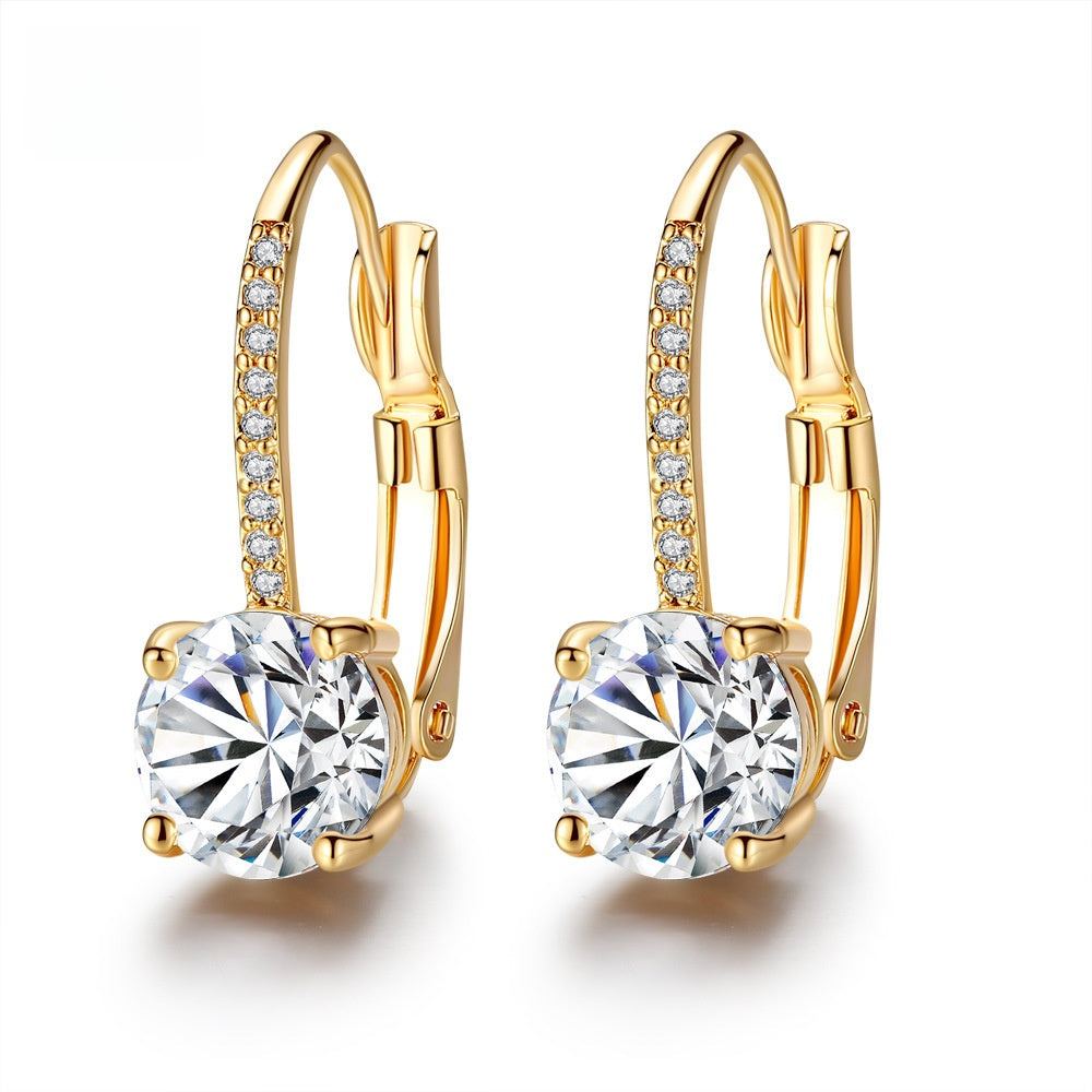 Gold Plated Diamond Earrings