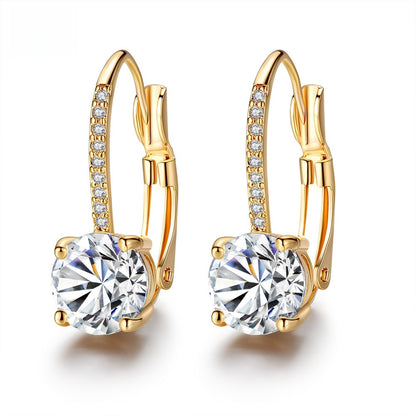 Gold Plated Diamond Earrings