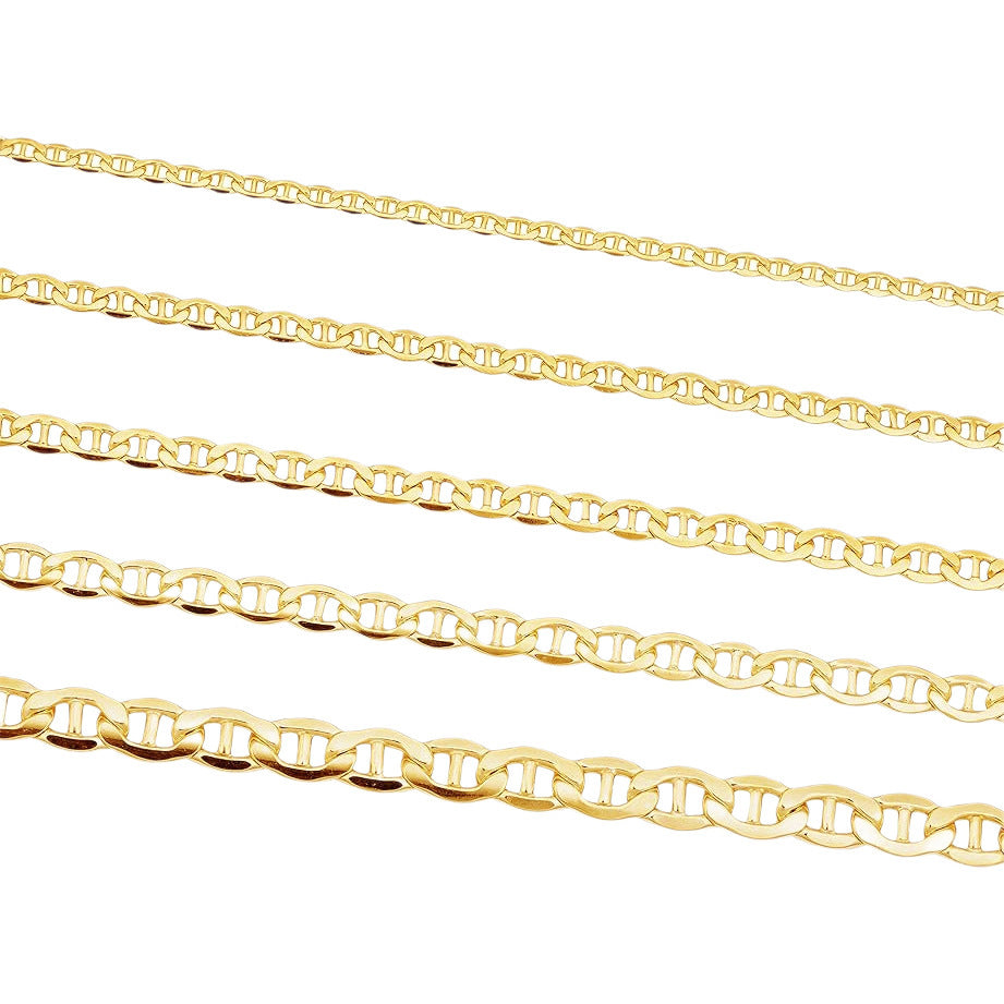 Gold Plated Flat Chain Pig Nose Necklace