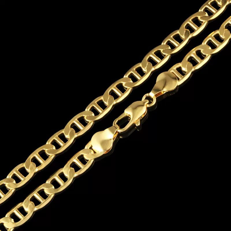 Gold Plated Flat Chain Pig Nose Necklace