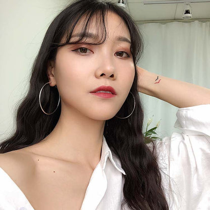 Gold-plated genuine gold hoop earrings