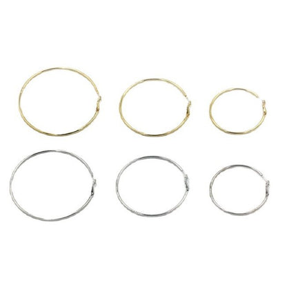 Gold-plated genuine gold hoop earrings