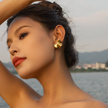Gold Plated Geometric Earrings