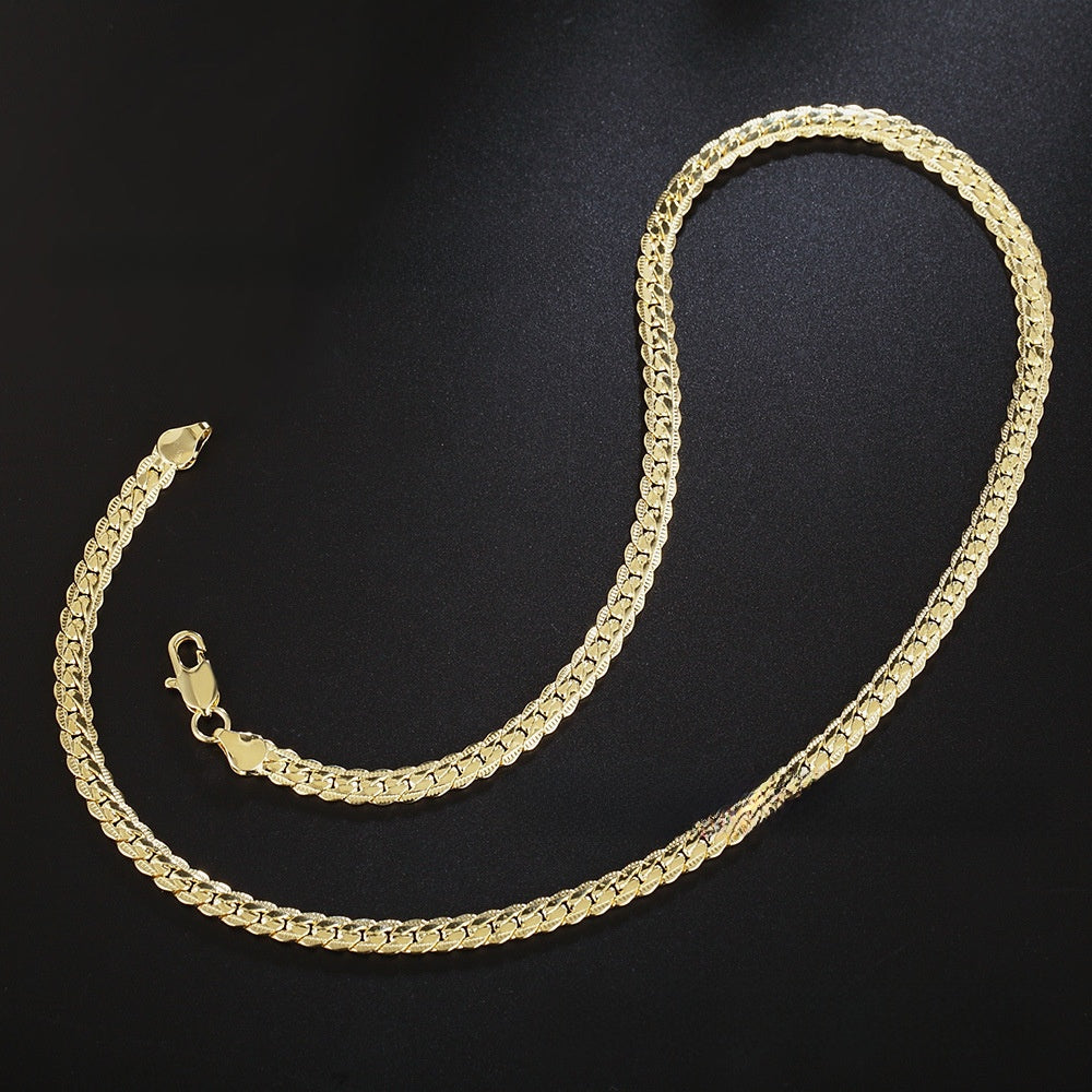 Gold Plated Geometric Necklace 18K Finish