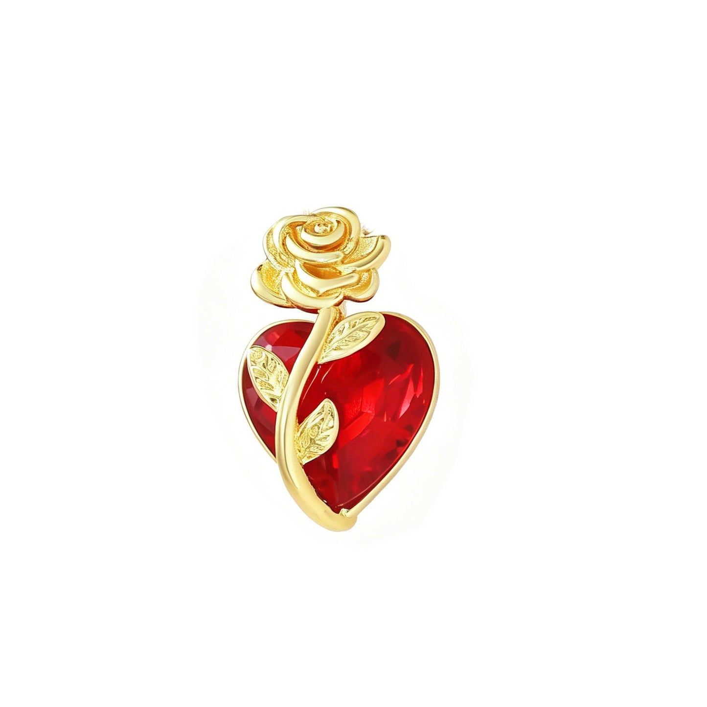 Gold Plated Heart Cross Pendant