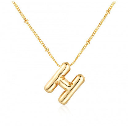 Gold Plated Letter Pendant Necklace