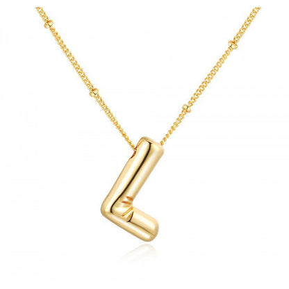 Gold Plated Letter Pendant Necklace