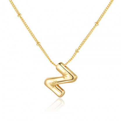 Gold Plated Letter Pendant Necklace