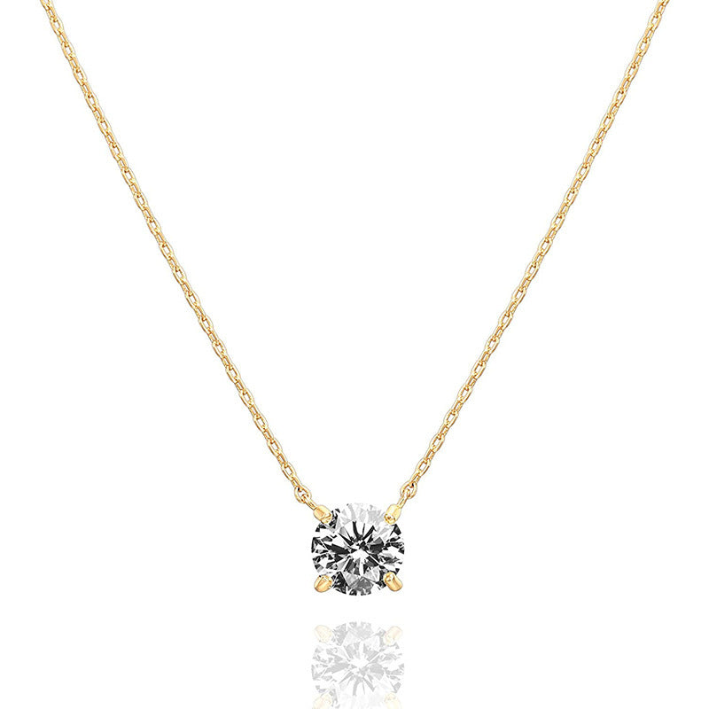 Gold Plated Simulated Diamond Necklace