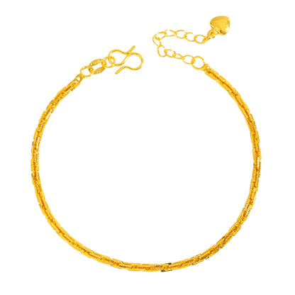 Gold Plated Snake Bone Chain Bracelet