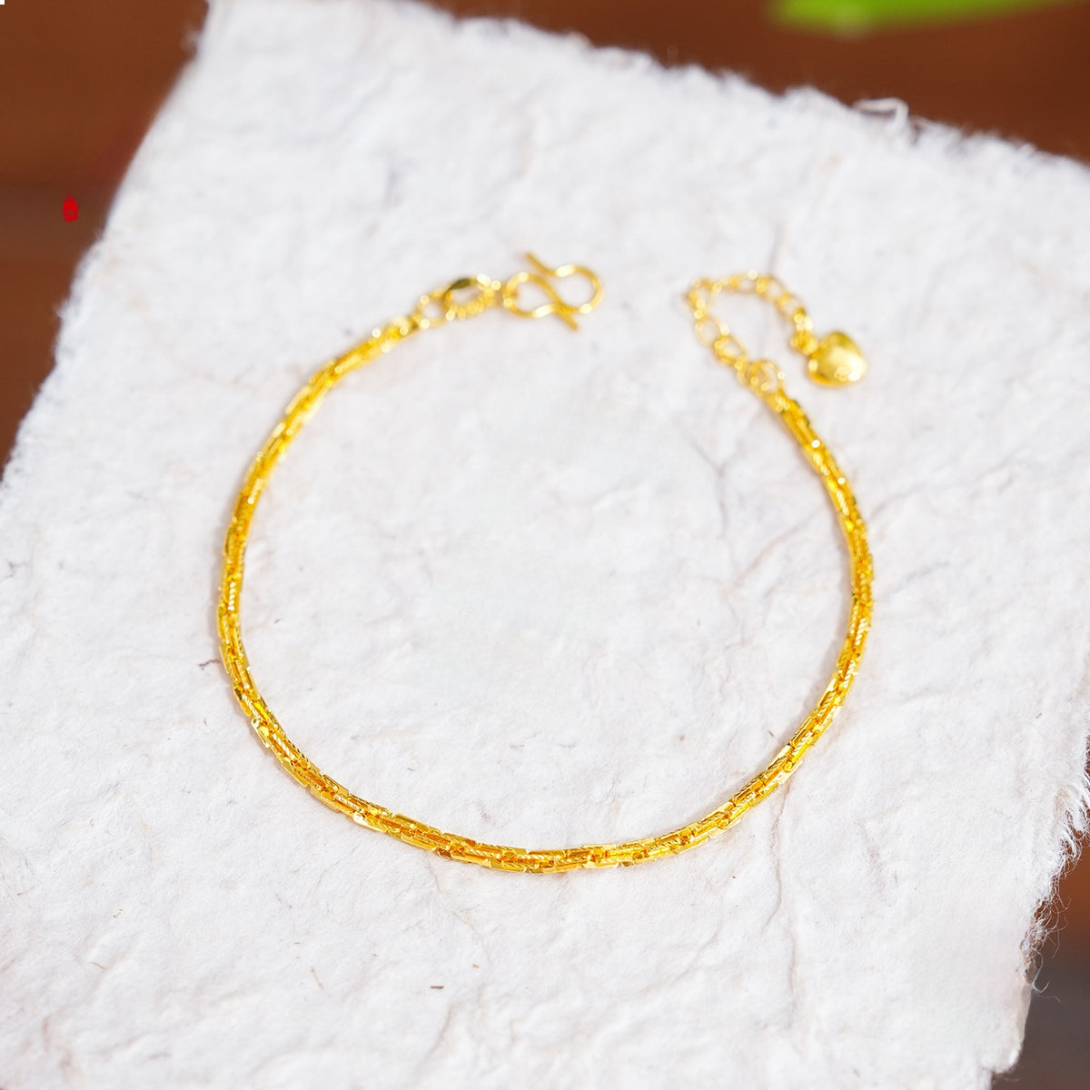Gold Plated Snake Bone Chain Bracelet