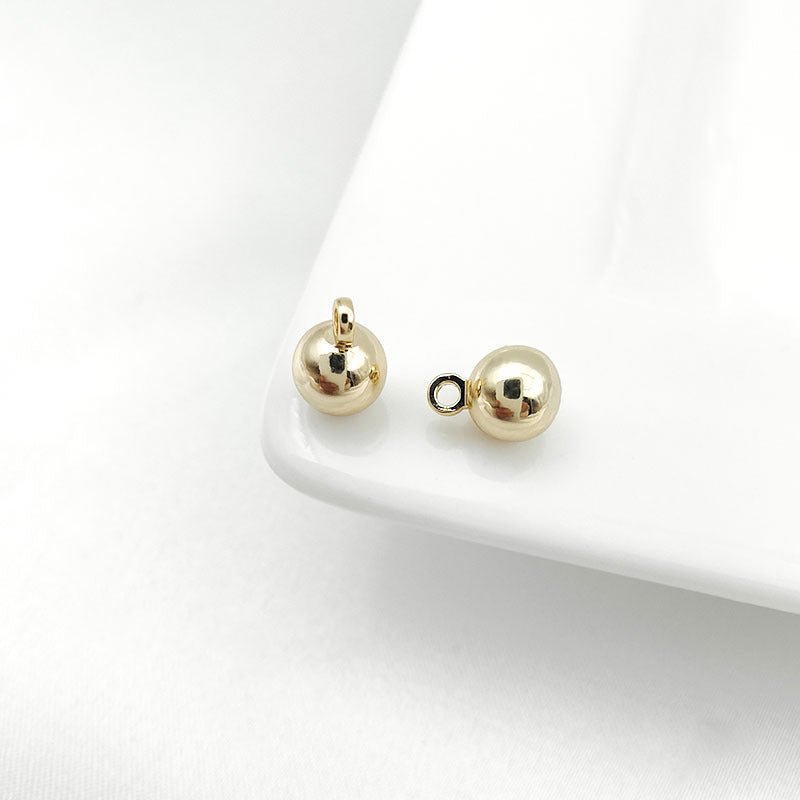 Gold Plated Solid Beads for Jewelry Making