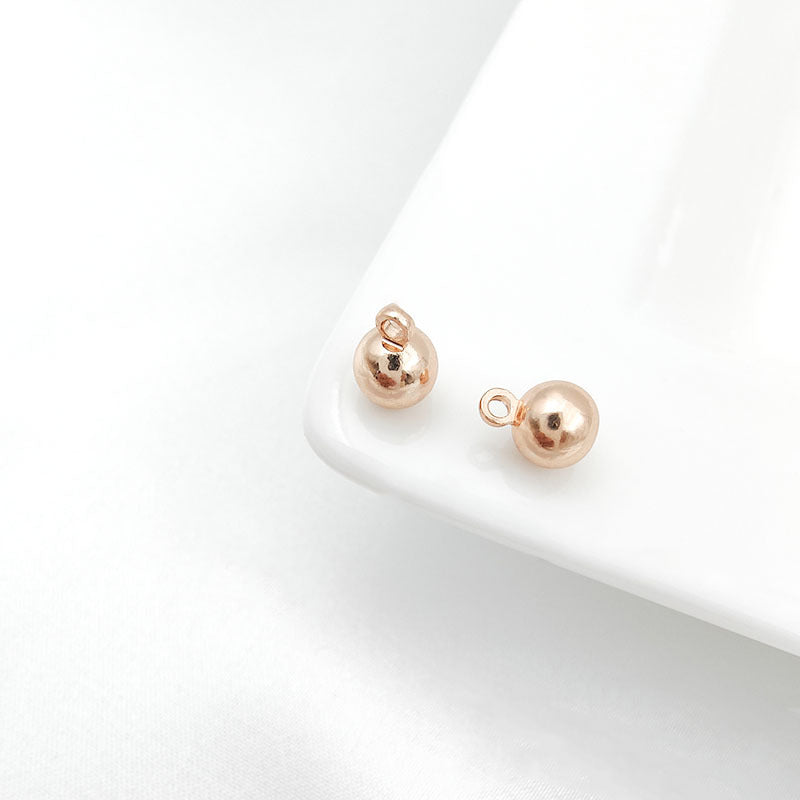 Gold Plated Solid Beads for Jewelry Making