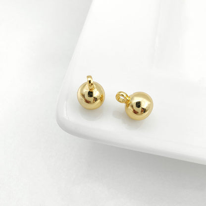 Gold Plated Solid Beads for Jewelry Making