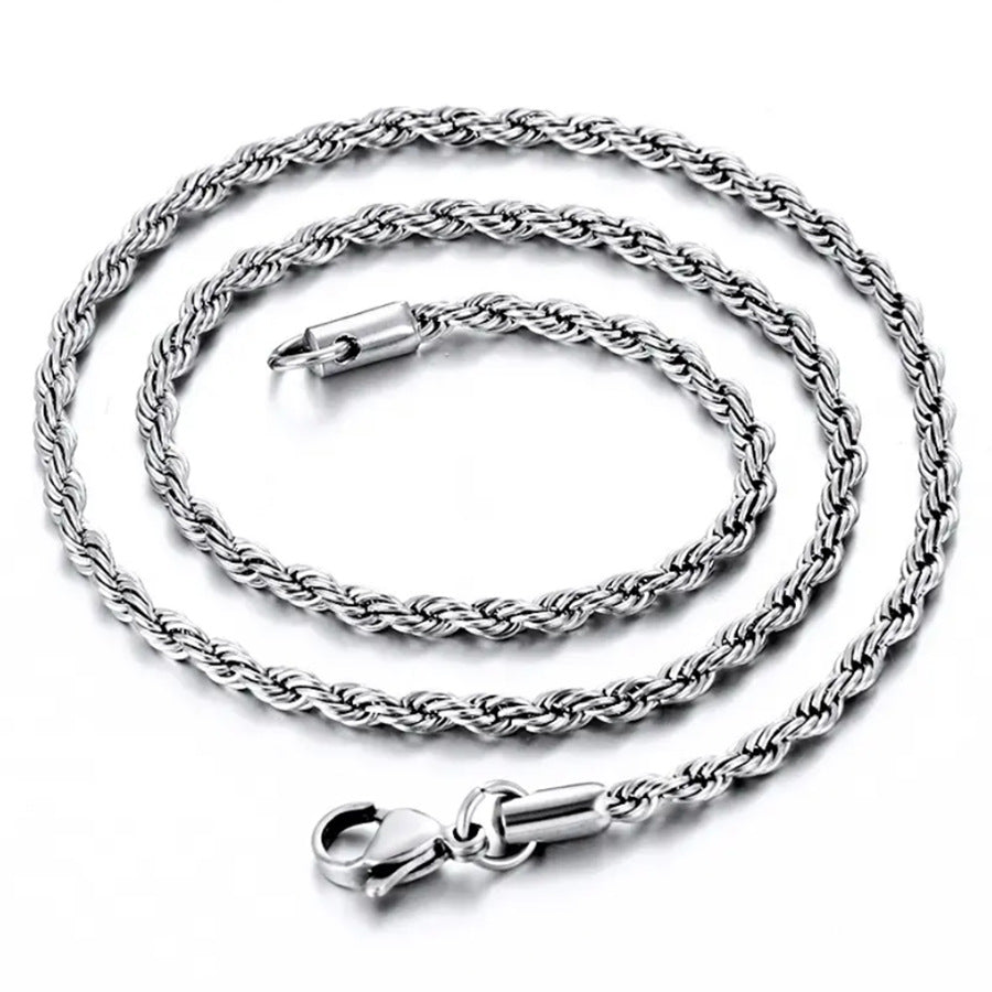 Gold Plated Twist Chain Necklace Bracelet