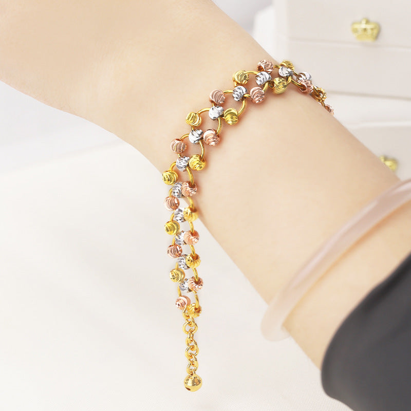Gold Plated Watermelon Bead Bracelet