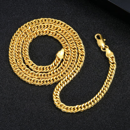 Gold Plated Wave Chain Necklace