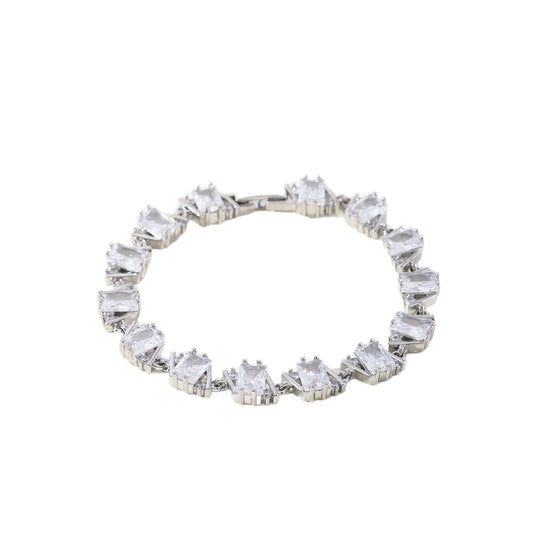 Gold Plated Zircon Leaf Bracelet