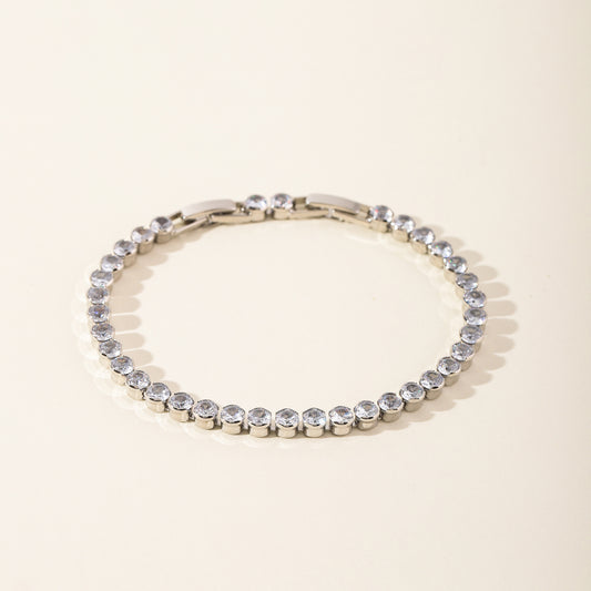 Gold Plated Zircon Leaf Bracelet