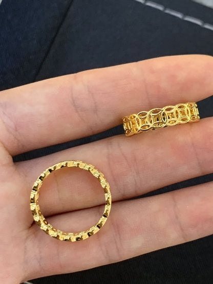 Gold Princess Series Solid Rings