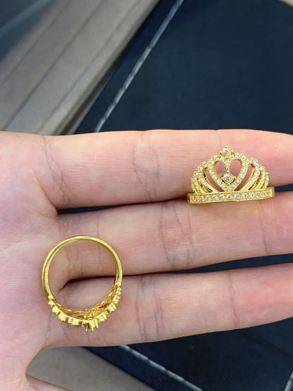 Gold Princess Series Solid Rings