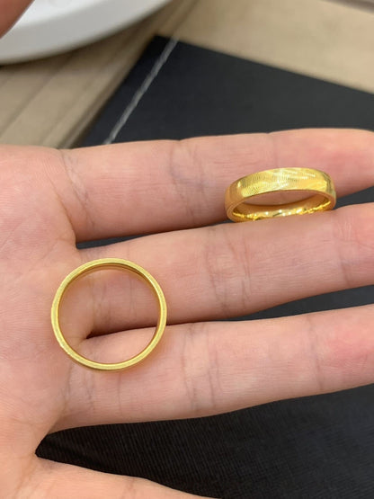 Gold Princess Series Solid Rings