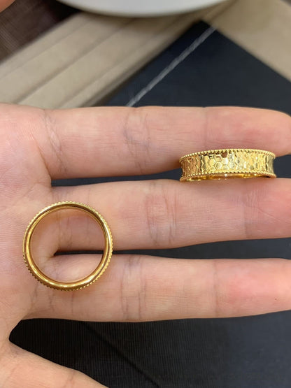 Gold Princess Series Solid Rings