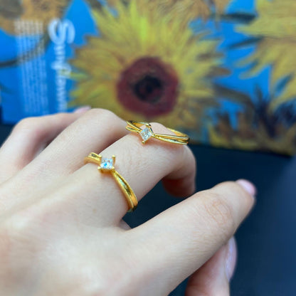 Gold Princess Style Solid Ring