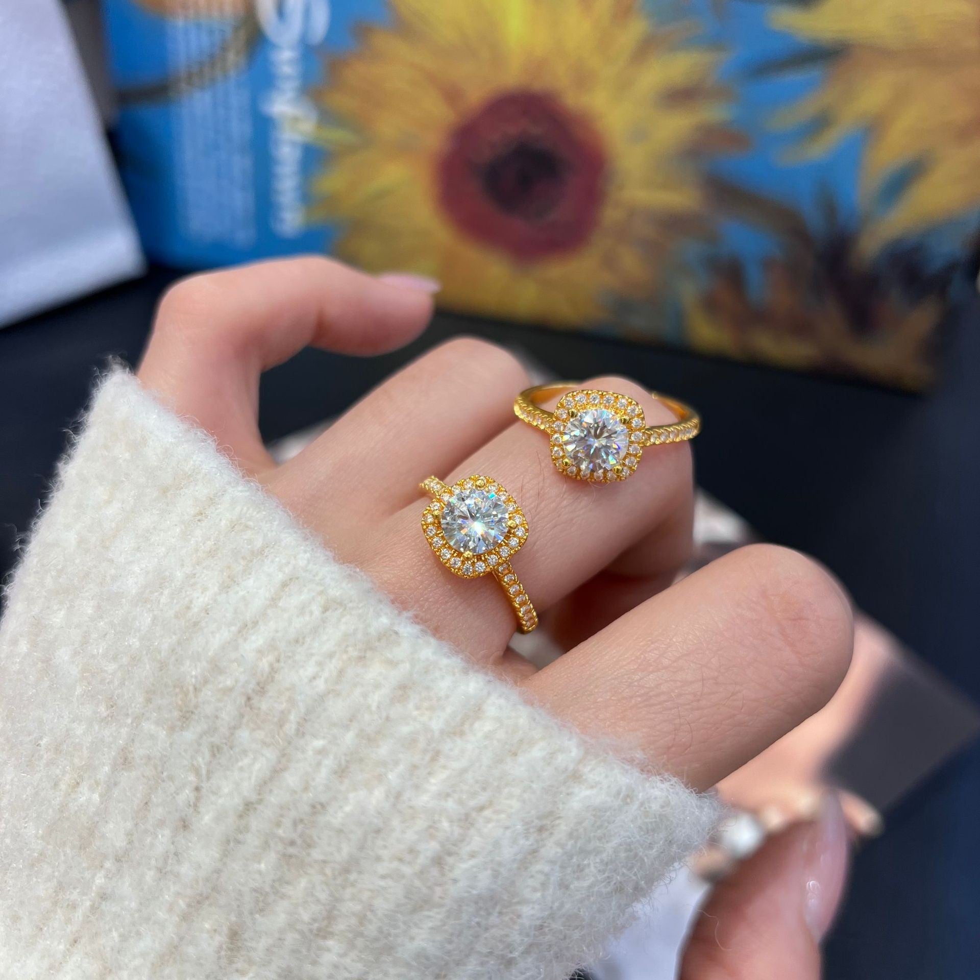 Gold Princess Style Solid Ring