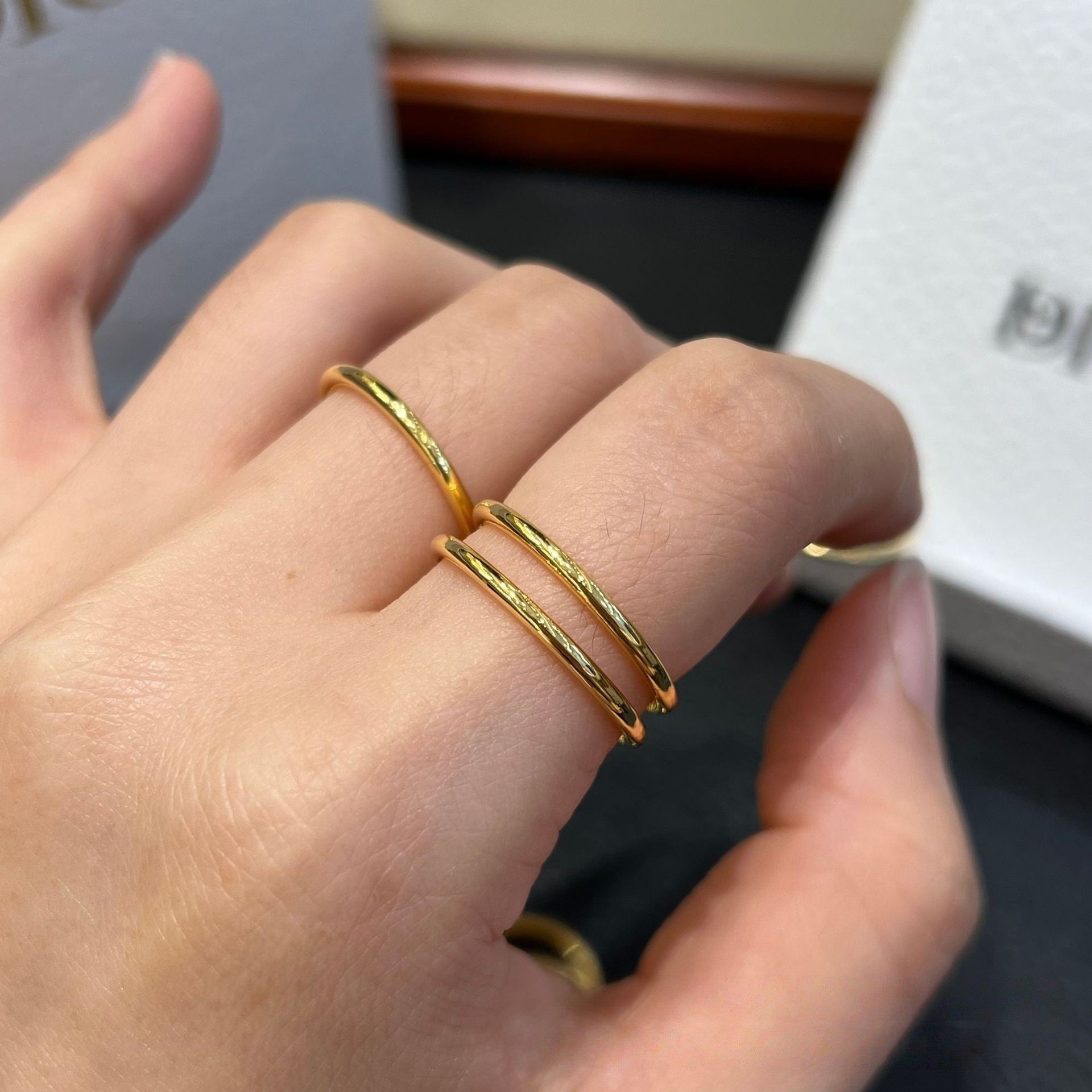 Gold Princess Style Solid Ring