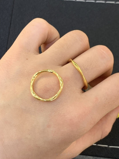 Gold Princess Style Solid Ring