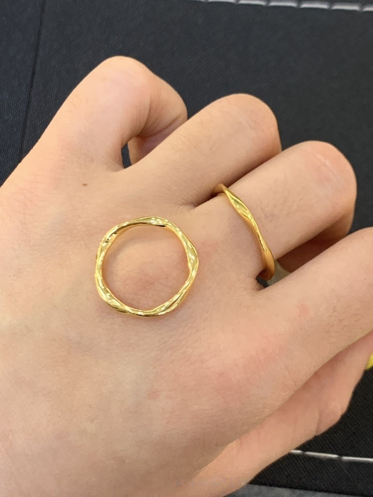 Gold Princess Style Solid Ring